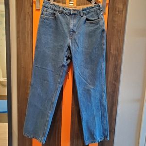 Duluth Trading Ballroom Straight Leg Jeans Mens 37x34 Heavy Denim Workwear